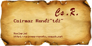 Csirmaz Renátó névjegykártya
