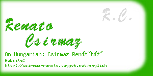 renato csirmaz business card